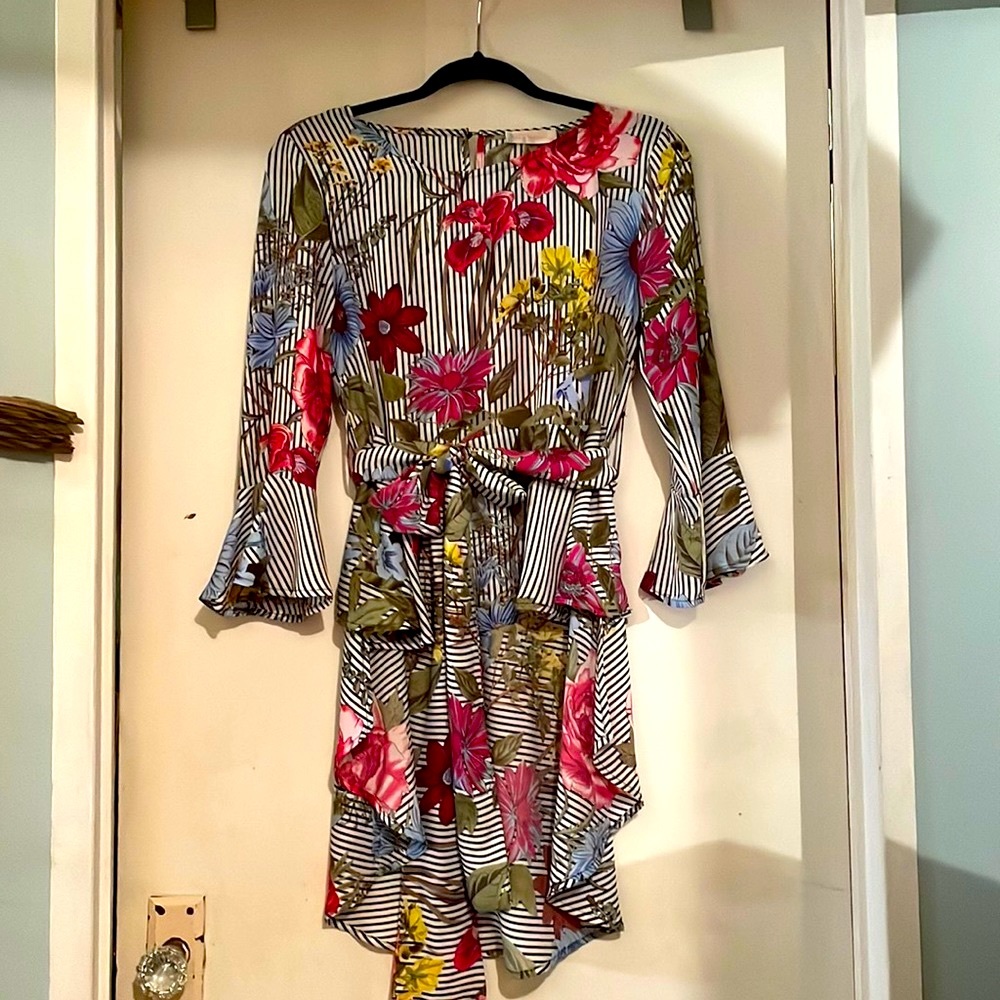 Floral and striped women’s blouse